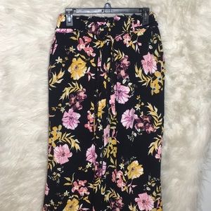 Floral flare pants